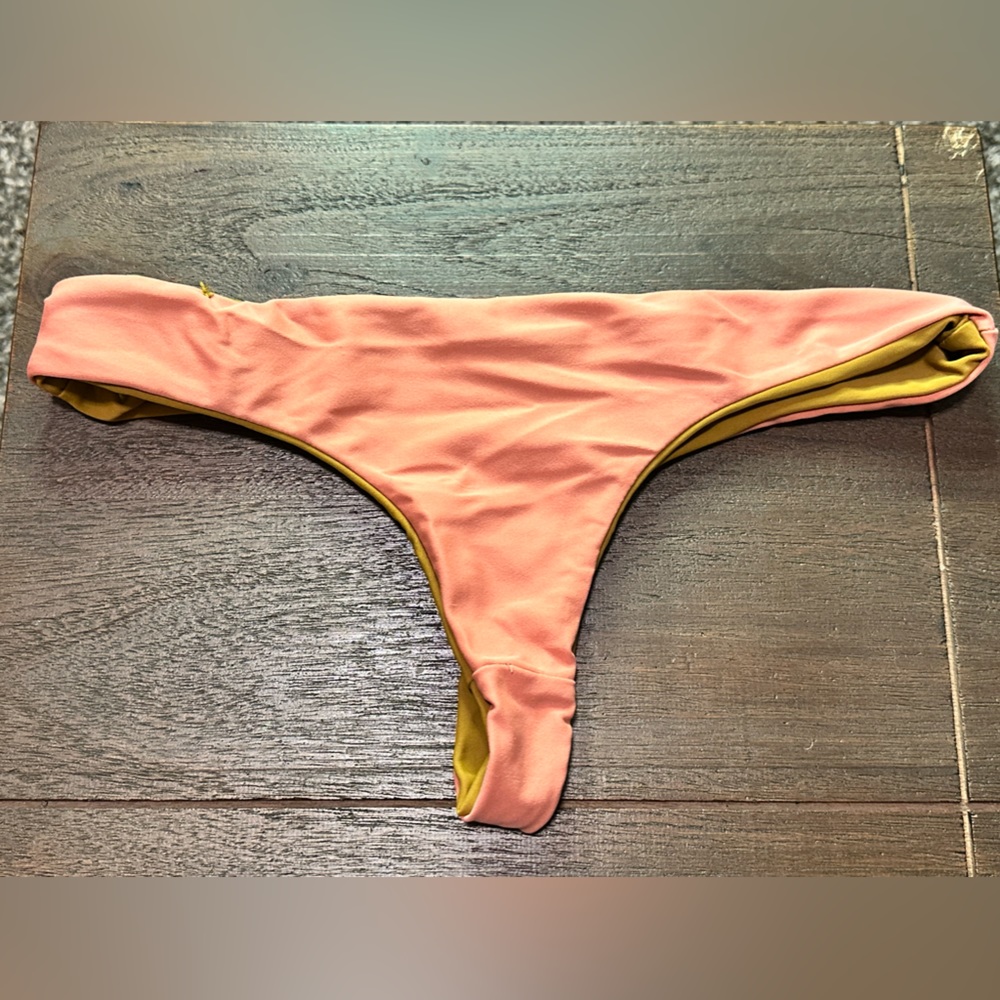 REVERSIBLE Pink/ Tan Bikini Bottom